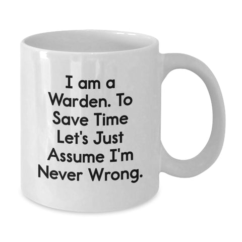 Image of Funny Warden Gifts from Friends and Family - White Coffee Mug for Valentine's - Additional