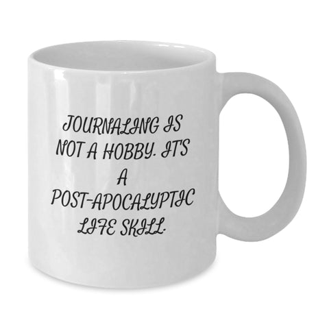Image of Funny Journaling Gifts for Journaling Enthusiasts, White Coffee Mug, Perfect for Journaling, Gifts from Friends, Valentine's Unique Gifts - Additional