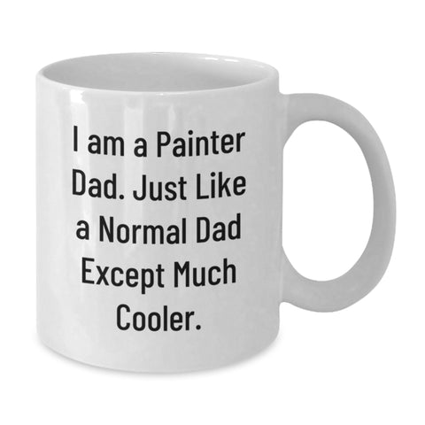 Image of Funny Painter Dad Gift for Mom - Unique White Coffee Mug from Him to Her - Additional