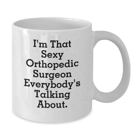 Image of Funny Orthopedic Surgeon Gifts, White Coffee Mug for Him, Graduation Unique Gifts from Men - Additional