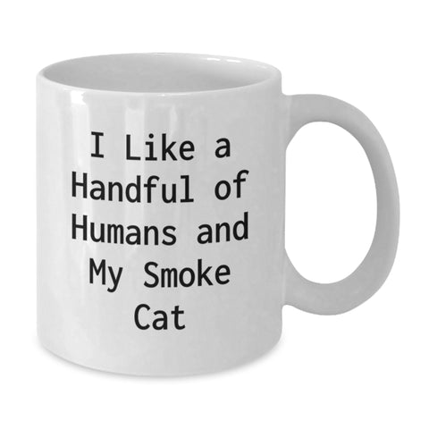 Image of Funny Smoke Cat White Coffee Mug Gifts from Friends to Graduation Unique Unique Gifts - Additional