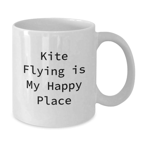 Image of Kite Flying Enthusiasts Gifts from Friends for Kite Flying Graduation Celebration White Coffee Mug - Additional