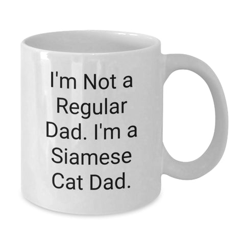 Image of Funny Siamese Cat Dad Christmas Unique Gifts from Men to Friends - White Coffee Mug - Additional