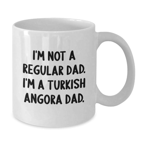 Image of Turkish Angora Cat Dad Gifts from Men to Friends, White Coffee Mug for Graduation Unique Unique Gifts - Additional