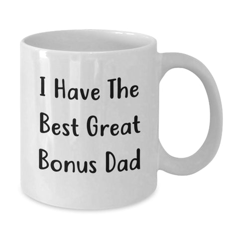 Image of Funny Bonus Dad Gifts from Men to Women Friends Coworkers Family - White Coffee Mug for Birthday Unique Presents - Additional