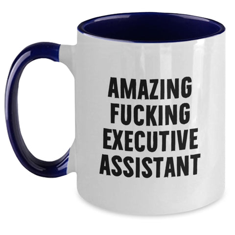 Image of Funny Two Tone Coffee Mugs for Executive Assistant Gifts from Men to Women Coworkers and Friends - Amazing Executive Assistant Graduation Unique Gifts - Main