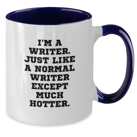 Image of Writer Gifts from Friends, Funny Two Tone Coffee Mugs for Graduation, I'm A Writer Quote, 11oz Ceramic Mug for Writer, Gifts for Writers, Unique Graduation Gifts - Additional