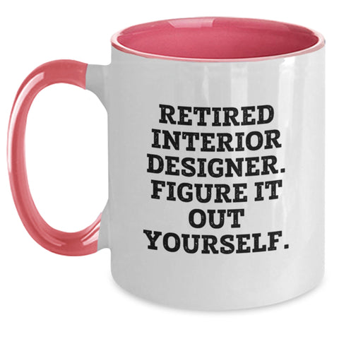 Image of Interior Designer Gifts from Friends - Figure It Out Yourself Two Tone Coffee Mug, Birthday Unique Presents - Main