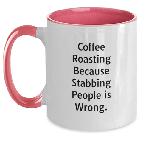 Image of Funny Coffee Roasting Gifts for Men from Friends, Unique Two Tone Coffee Mug with Inspirational Quote, Perfect for Graduation - Main