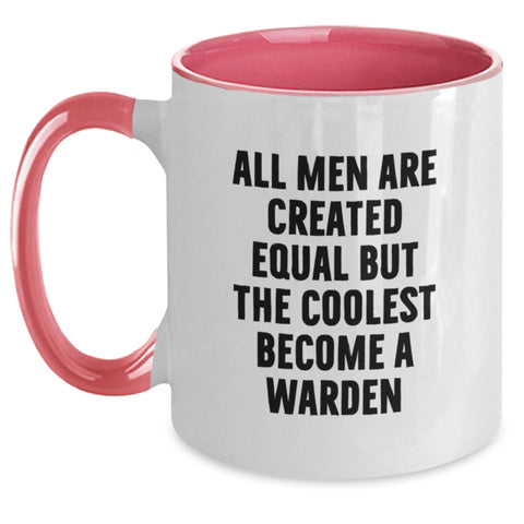 Image of Warden Quotes Funny Two Tone Coffee Mug Gifts from Men for Graduation Unique Warden Gifts - Main