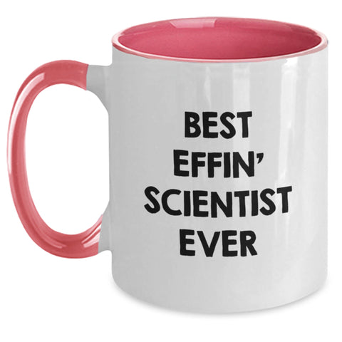 Image of Funny Scientist Gifts - Best Effin' Scientist Ever - Two Tone Coffee Mug for Birthday - Main