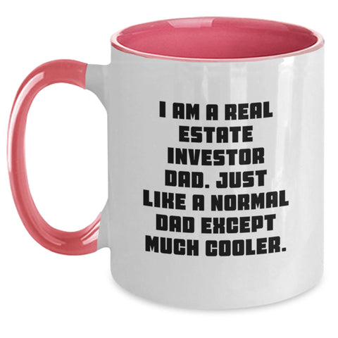 Image of Funny Real Estate Investor Dad Gifts, Two Tone Coffee Mug for Real Estate Investor Moms on Mother's Day, Gifts from Men - Main