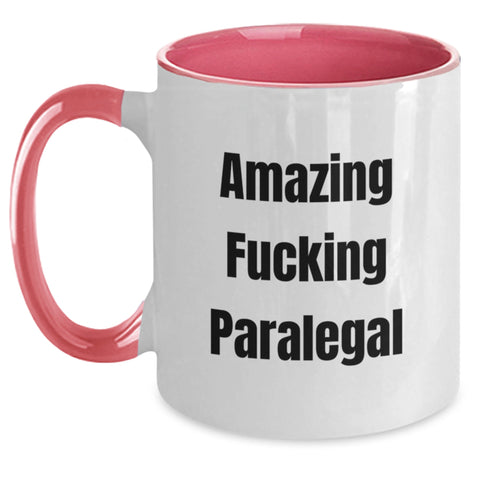 Image of Funny Paralegal Gifts from Men to Graduation Unique Gifts for Paralegal Friends and Coworkers Two Tone Coffee Mug Quotes - Main