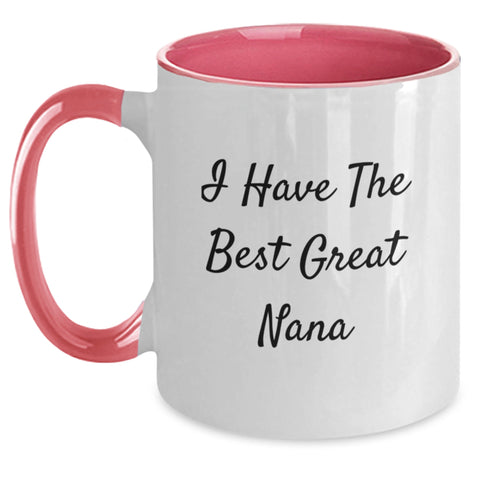 Image of Funny Nana Gifts from Family for Nana - I Have The Best Great Nana Two Tone Coffee Mug, Christmas Unique Gifts - Main