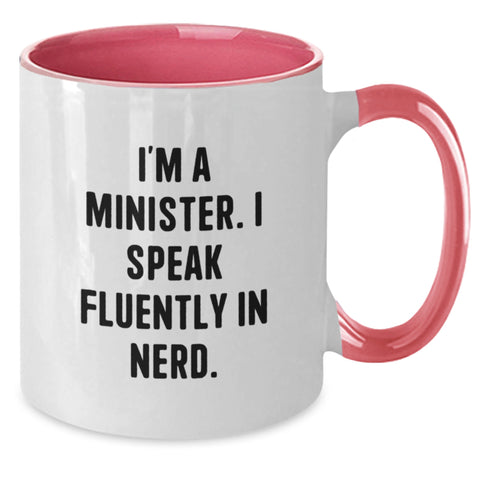 Image of Minister Gifts Funny Quote Two Tone Coffee Mug for Men Graduation, Gifts from Men to Minister, Unique and Humorous Mugs - Additional