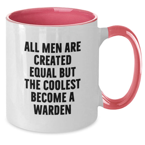 Image of Warden Quotes Funny Two Tone Coffee Mug Gifts from Men for Graduation Unique Warden Gifts - Additional