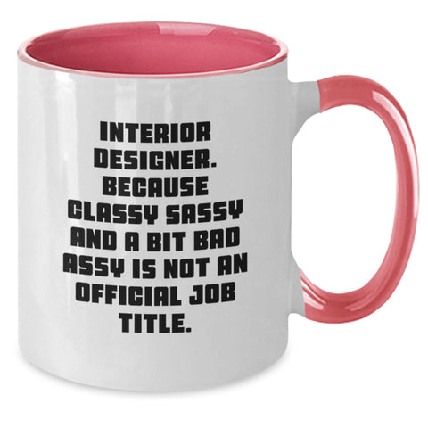 Image of Funny Interior Designer Gifts from Friends, for Interior Designer Men, Unique Christmas Unique Gifts, Two Tone Coffee Mug - Additional
