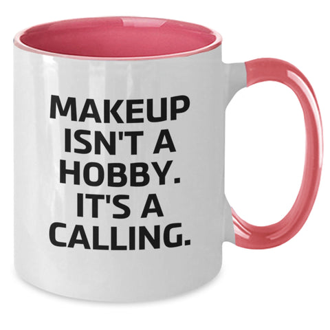 Image of Makeup Inspiration Gifts from Friends for Makeup Lovers - Funny Two Tone Coffee Mugs for Christmas - Gifts for Makeup Artists - Additional