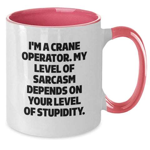 Image of Crane Operator Gifts, Funny Sarcasm Mug, Gifts from Men to Crane Operator Friends, Perfect Graduation Unique Gifts for Him - Additional