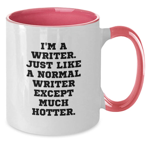 Image of Writer Gifts from Friends, Funny Two Tone Coffee Mugs for Graduation, I'm A Writer Quote, 11oz Ceramic Mug for Writer, Gifts for Writers, Unique Graduation Gifts - Additional