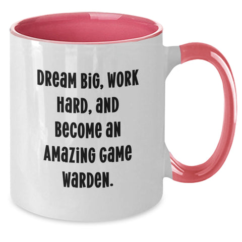 Image of Game Warden Gifts from Friends and Family for Game Wardens Graduation Unique Coffee Mugs - Funny Two Tone Mugs with Inspirational Quote - Additional