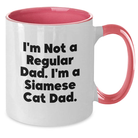 Image of Siamese Cat Dad Funny Gifts from Men to Siamese Cat Lovers, Two Tone Coffee Mug for Christmas Unique Gifts - Additional