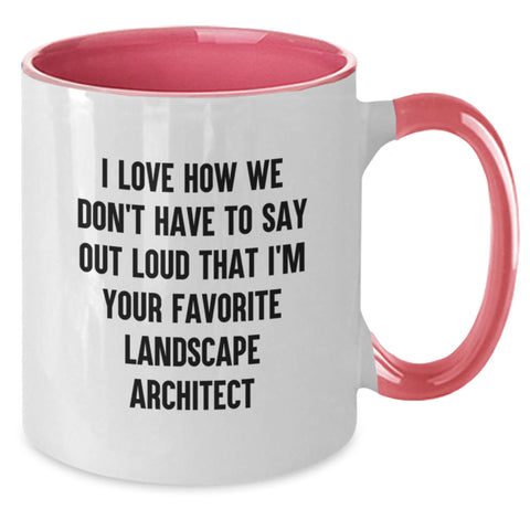 Image of Funny Landscape Architect Gifts from Friends for Favorite Landscape Architect Two Tone Coffee Mug - Graduation Unique - Additional