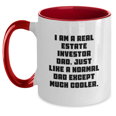 Image of Funny Real Estate Investor Dad Gifts, Two Tone Coffee Mug for Real Estate Investor Moms on Mother's Day, Gifts from Men - Main