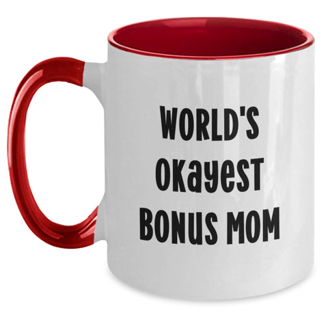 Image of Funny Bonus Mom Gifts from Men to World's Okayest Bonus Mom - Main