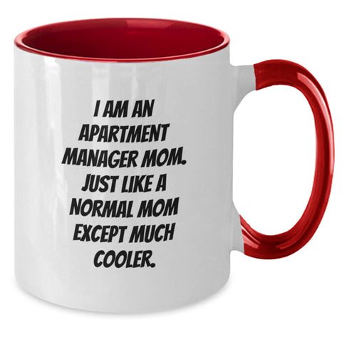 Image of Funny Apartment Manager Mom Gifts Two Tone Coffee Mugs - Gifts from Men - Gifts for Apartment Manager Mom - Unique Mother's Day - Additional