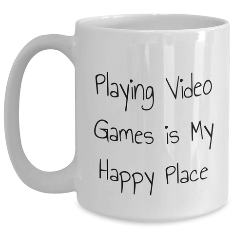 Image of Funny Playing Video Games White Coffee Mug Gifts from Men to Playing Video Games Enthusiasts on Father's Day - Main
