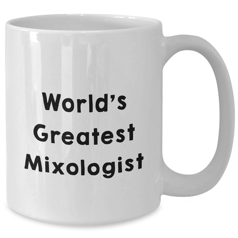 Image of Funny World's Greatest Mixologist Gifts for Him, Unique White Coffee Mug for Dad on Father's Day, Microwave and Dishwasher Safe, Gifts from Men to Friends - Additional