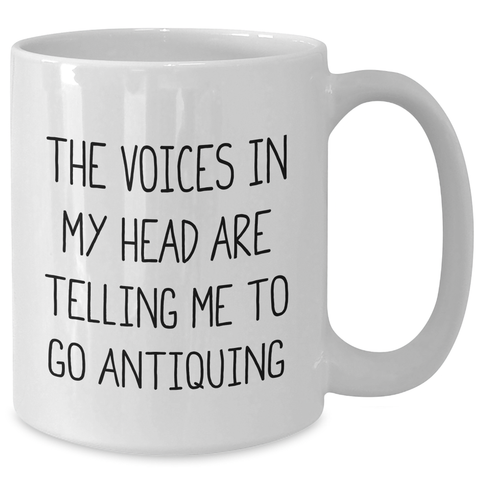 Image of Antiquing Fun Quotes Gifts for Men White Coffee Mug, Funny Quote for Dad's Big Day - Additional