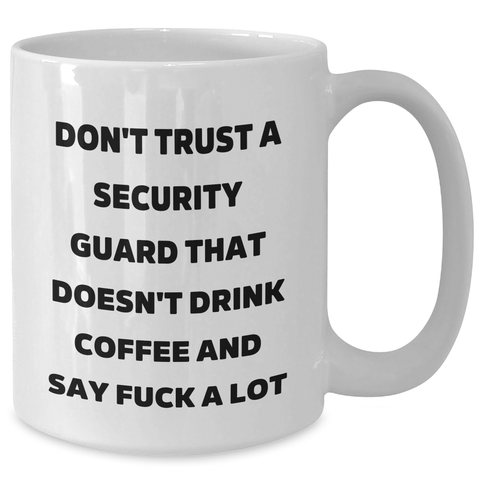 Image of Humorous Security Guard Gifts from Friends and Family for Graduation, Funny White Coffee Mug - Additional