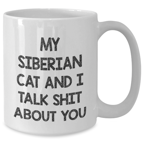 Image of Siberian Cat Lovers Funny White Coffee Mug Gifts from Men to Friends, Unique Father's Day Unique Gifts - Additional
