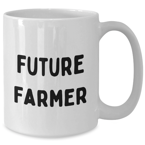 Image of Funny Future Farmer White Coffee Mug Gifts from Family to Future Farmer for Graduation - Additional