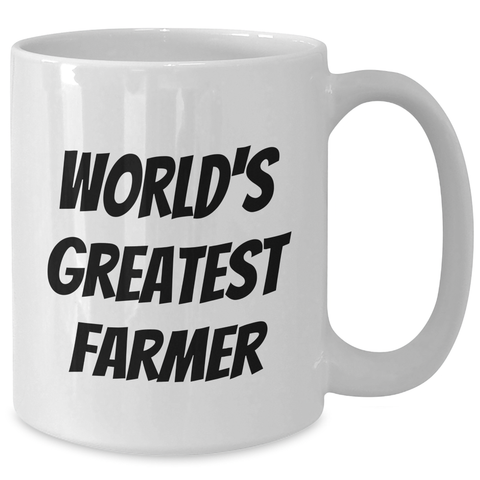 Image of Funny Farmer Gifts, World's Greatest Farmer White Coffee Mug, Mother's Day Unique Gifts from Family to Farmer, 'You're the Best' Quote - Additional