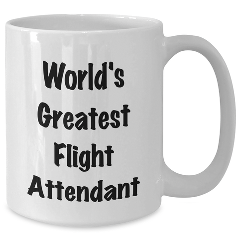 Image of Funny World's Greatest Flight Attendant Gifts from Men to Flight Attendants, White Coffee Mug for Mother's Day - Additional
