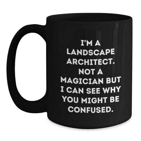 Image of Funny Landscape Architect Gifts from Friends to Men, Unique Black Coffee Mug, Valentine's Unique Gifts - Main