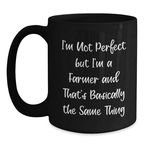 Image of Farmer Gifts from Friends - Funny Black Coffee Mug for Him or Her - Birthday Unique Gifts - Main