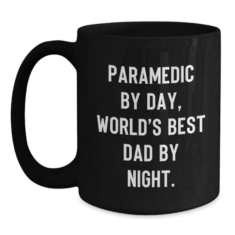 Image of Rescue Worker Gifts from Men to World's Best Dad - Black Coffee Mug - Valentine's Unique Gifts - Main