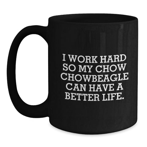 Image of Chow Chow Dog Lover Gifts from Friends, Funny Inspirational Quote Black Coffee Mug, Birthday Unique Gifts for Chow Chow Dog Owners - Main