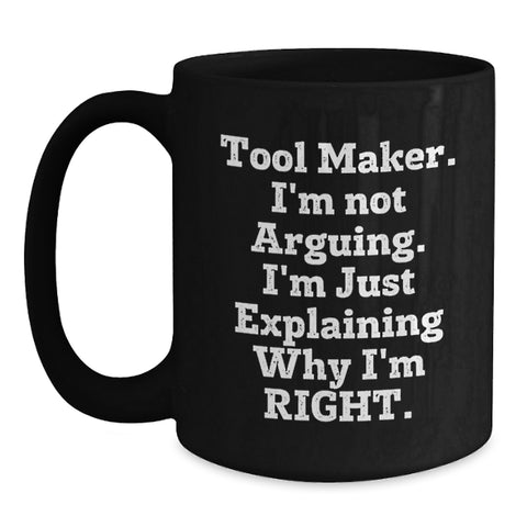 Image of Funny Motivational Gifts from Tool Makers, Unique Christmas Unique Tool Maker Gifts for Men, Black Coffee Mug with Inspirational Quote - Main