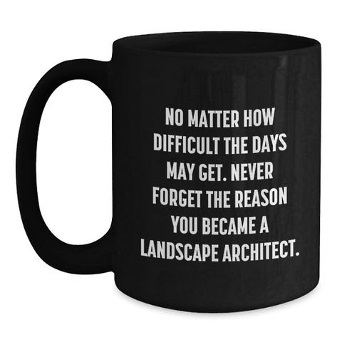 Image of Christmas Unique Gifts for Landscape Architects, Funny Inspirational Quote Black Coffee Mug, Gift from Friends, Family, or Coworkers - Main