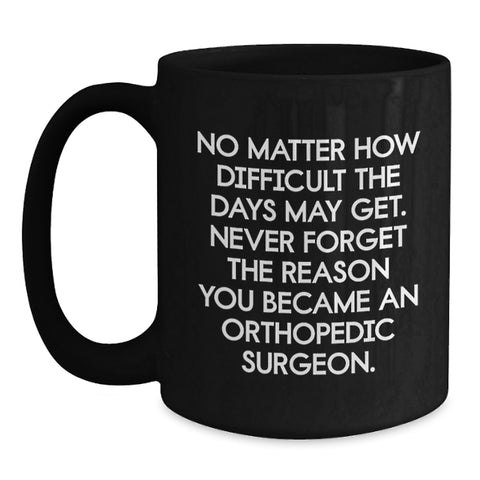 Image of Funny Orthopedic Surgeon Gifts from Family - Unique Black Coffee Mugs for Christmas - Never Forget The Reason You Became An Orthopedic Surgeon. - Main