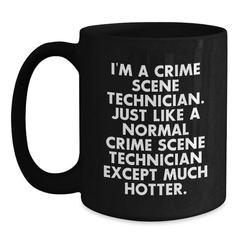 Image of Fun Gifts for Crime Scene Technician, Black Coffee Mug, Christmas Unique Mugs from Friends, Family, Coworkers - Main