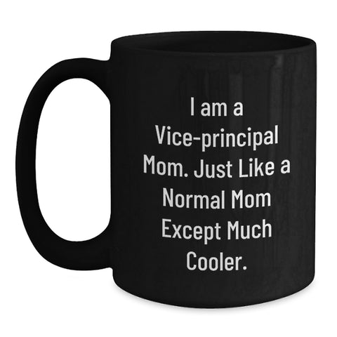 Image of Funny Vice-principal Mom Gifts for Men - Vice-principal Dad Black Coffee Mug - Gift from Family for Vice-principal on Father's Day - Main