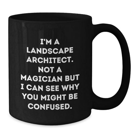 Image of Funny Landscape Architect Gifts from Friends to Men, Unique Black Coffee Mug, Valentine's Unique Gifts - Additional