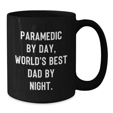Image of Rescue Worker Gifts from Men to World's Best Dad - Black Coffee Mug - Valentine's Unique Gifts - Additional