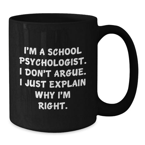 Image of Gifts from Family for School Psychologist Christmas Unique Mugs - Funny Black Coffee Mug for School Psychologist, School Psychologist Gifts - Additional